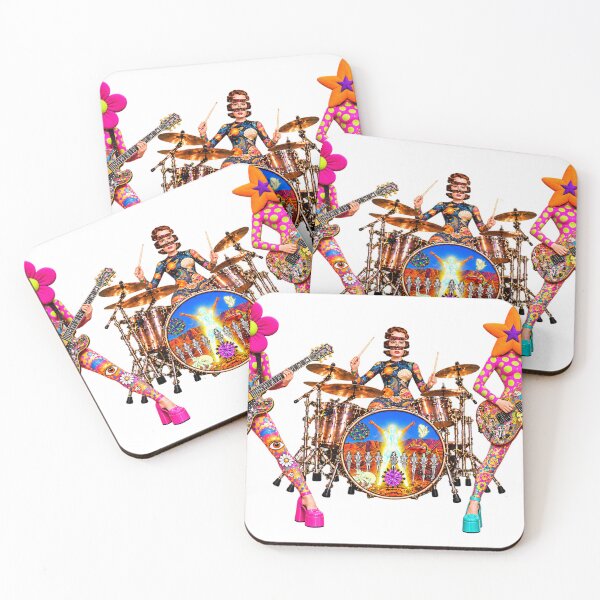Item preview, Flower and Star Psychedelic Rock Trio designed and sold by Slyfish.