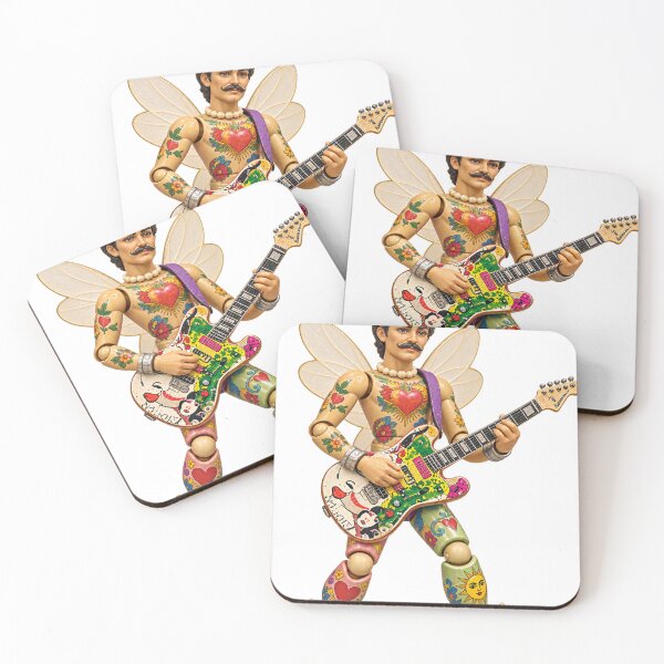 Item preview, Tattooed Fairy Rocker Playing Psychedelic Guitar designed and sold by Slyfish.