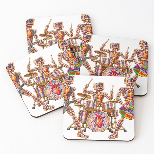 Item preview, Psychedelic Robot Rock Band with Heart designed and sold by Slyfish.