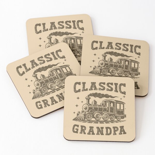 Item preview, Classic Grandpa Vintage Train – Retro Locomotive and Stars designed and sold by Dmetalx Art Apparel.