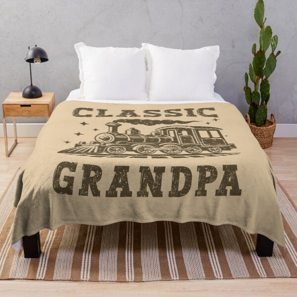 Item preview, Classic Grandpa Vintage Train – Retro Locomotive and Stars designed and sold by Dmetalx Art Apparel.