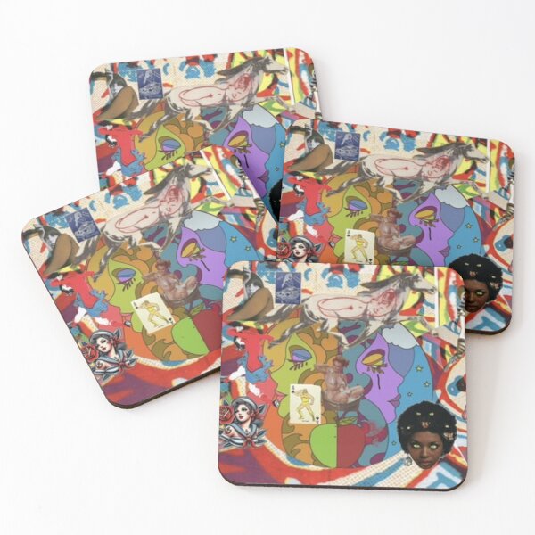Item preview, Psychedelic Faces and Vintage Pin-Up Collage designed and sold by Slyfish.