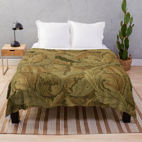 Item preview, William Morris Acanthus Olive Ochre Pattern designed and sold by AuraMuse Studio.