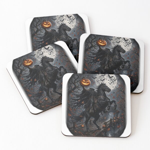 Item preview, Gothic Halloween Jack O Lantern Rider Vintage Horror Night designed and sold by MiniSaga Shop.
