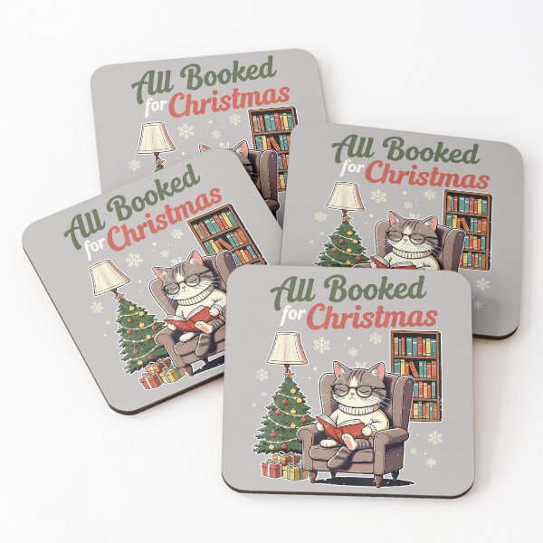 Item preview, All Booked for Christmas Cute Bookish Cat Lover designed and sold by mjohnson9.