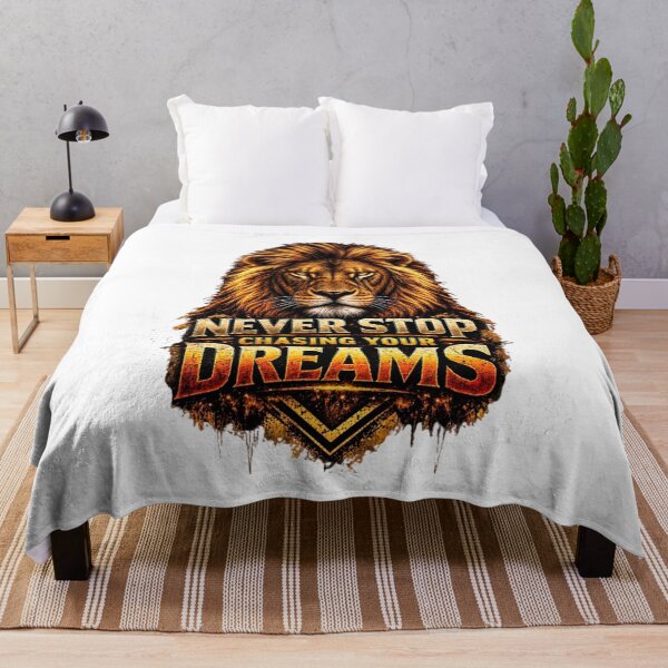 Item preview, Never Stop Chasing Your Dreams Lion Tee designed and sold by Ibrahimsaeed27.