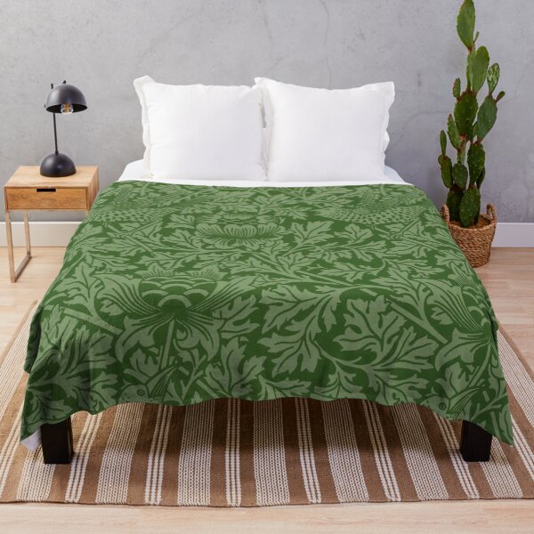 Item preview, William Morris Bird Anemone Sage Green Pattern designed and sold by AuraMuse Studio.