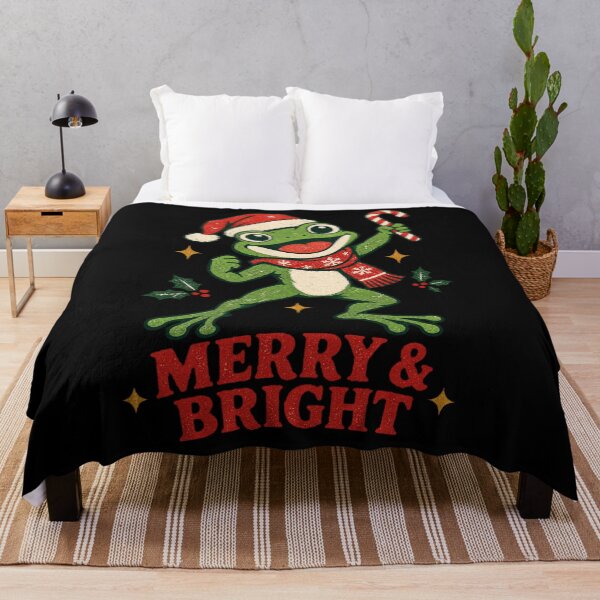 Item preview, Merry And Bright Frog Holiday designed and sold by HeleneKarlsen.