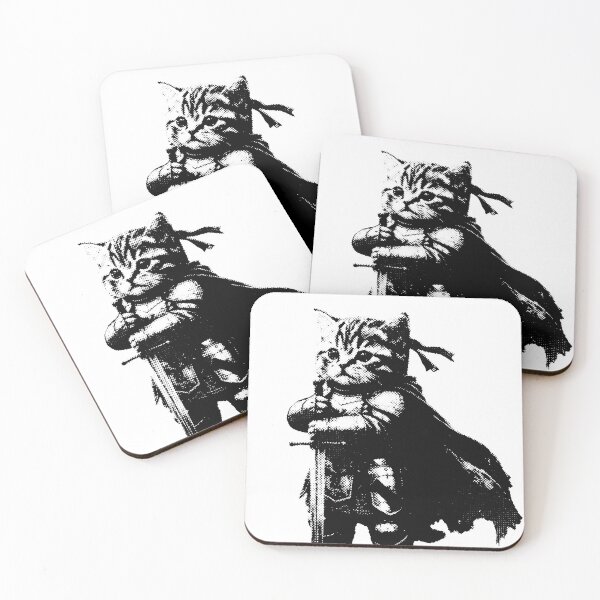 Item preview, Knight Kitty Warrior Cat Meme in Gothic Style   designed and sold by HexRelic.