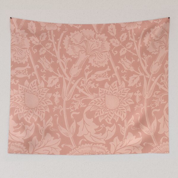 Item preview, William Morris Pink Rose Blush Rose Cream Pattern designed and sold by AuraMuse Studio.