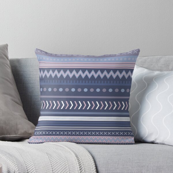 Item preview, Modern Tribal Geometric Pattern in Navy, Blue and White designed and sold by Kelly Dietrich Mandalas & Colorful Patterns.