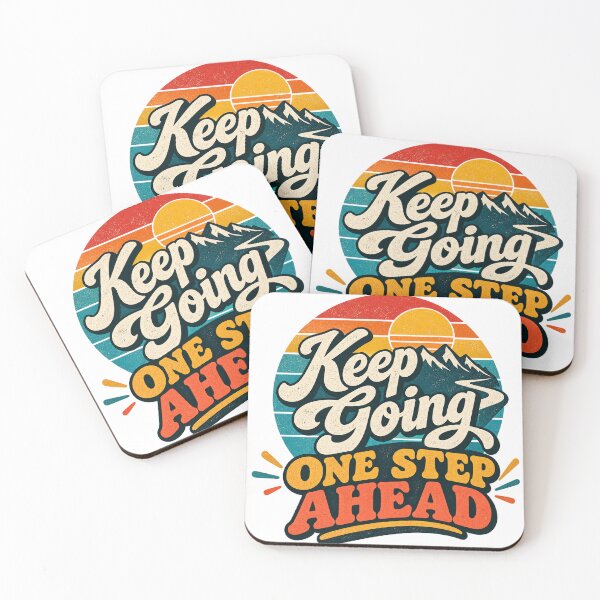 Item preview, Keep Going One Step Ahead – Retro Vintage Motivational Quote Design designed and sold by CreativeNest Prints.