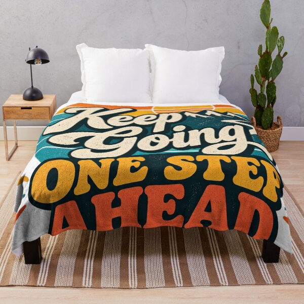 Item preview, Keep Going One Step Ahead – Retro Vintage Motivational Quote Design designed and sold by CreativeNest Prints.