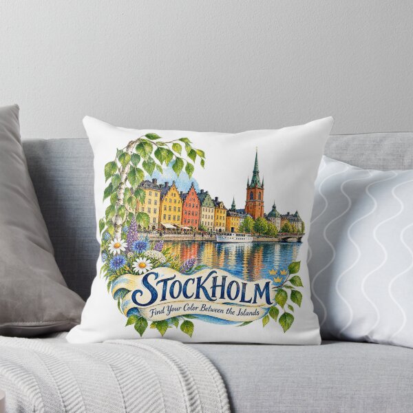 Item preview, Stockholm Gamla Stan Floral Watercolor designed and sold by skyartdesign.