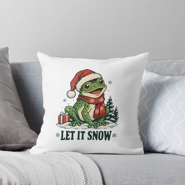 Item preview, Let It Snow Christmas Frog designed and sold by HeleneKarlsen.