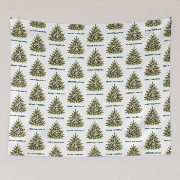 Item preview, Merry Trashmas - Cute Raccoon in Christmas Tree with Lights designed and sold by Foriart.