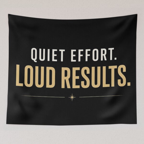 Item preview, Quiet Effort. Loud Results. | Minimal Motivational Typography Design designed and sold by Irene Catchmind.