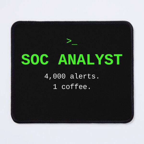 Item preview, SOC Analyst Funny Alert Fatigue Cybersecurity Slogan designed and sold by Cyber-Shark.