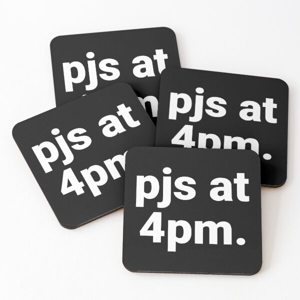 Item preview, PJs At 4pm – Funny Homebody Saying designed and sold by Text-based T-Shirts and Gifts.