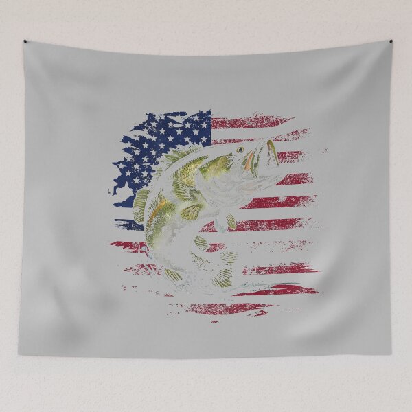 Item preview, American Flag Camo Bass Fish Fishing Fisherman (on back) designed and sold by mjohnson9.