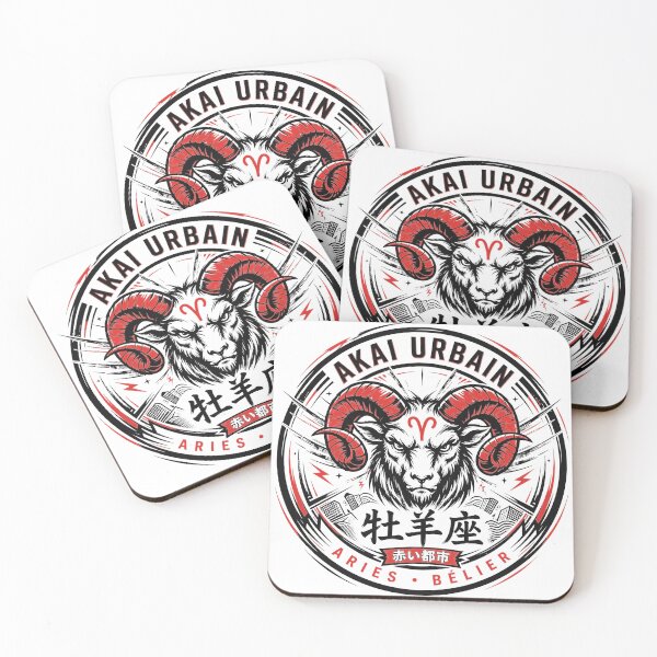 Item preview, AKAI URBAIN - Aries Aries 牡羊座 - Japanese Urban Zodiac Logo designed and sold by Tsuiho_art.