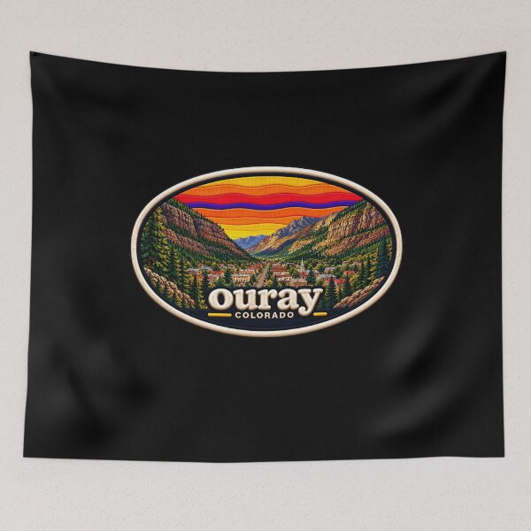 Item preview, Ouray Colorado Embroidered Scenic Mountain Patch designed and sold by Swanny's Custom T-shirt and Gift Designs.