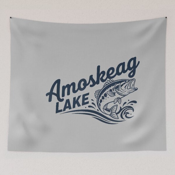 Item preview, Amoskeag Lake Fishing Bass Logo Funny Angler Design designed and sold by mjohnson9.