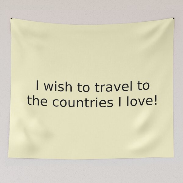 Item preview, I wish to travel to the countries I love! designed and sold by English Learning.