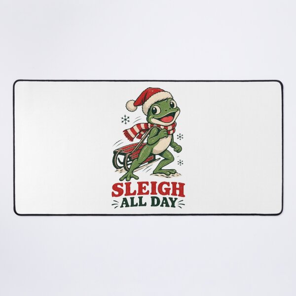 Item preview, Sleigh All Day Christmas Frog designed and sold by HeleneKarlsen.