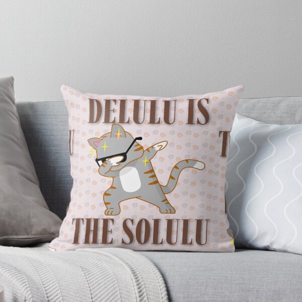 Item preview, Funny Delulu Is The Solulu Dabbing Cat Meme designed and sold by Artemis & Woven Collective.