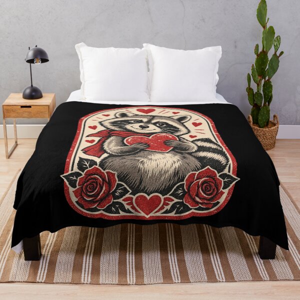 Item preview, Cute Valentine Raccoon Love Graphic designed and sold by HeleneKarlsen.