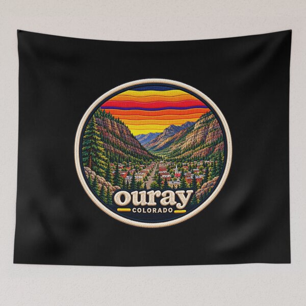 Item preview,  Ouray Colorado Embroidered Scenic Mountain Patch designed and sold by Swanny's Custom T-shirt and Gift Designs.