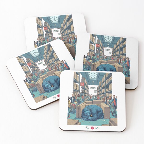 Item preview, Bigfoot Flat Pack Child's Pose Yoga - Funny Furniture Warehouse Cryptid Art designed and sold by Whimsy Trail Co.