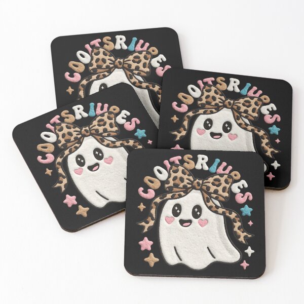 Item preview, Cute Ghost Leopard Bow Halloween Coquette Pink  designed and sold by Zizo-DR44.