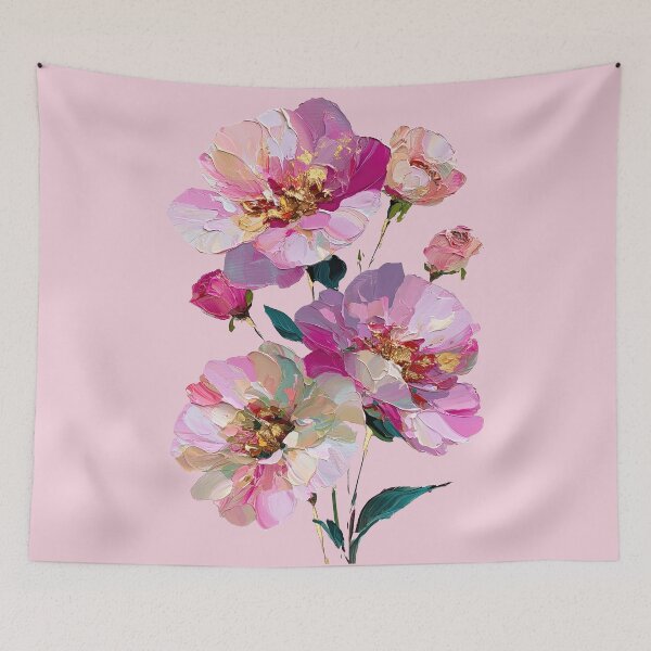 Item preview, Impasto Pink Peony Floral Texture Art designed and sold by colorful-white.