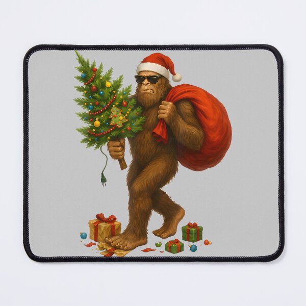 Item preview, Angry Bigfoot Santa Christmas Tree Lights Xmas Men Sasquax designed and sold by mjohnson9.