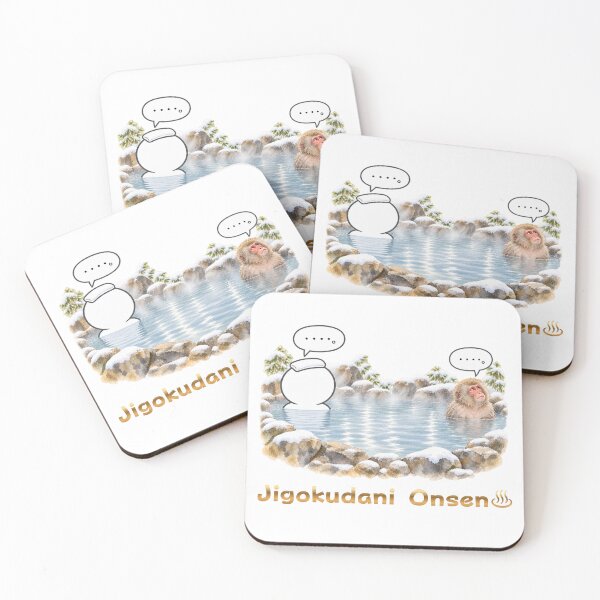 Item preview, Jigokudani Snow Monkey and Pictogram Sharing an Onsen designed and sold by japan-picto.