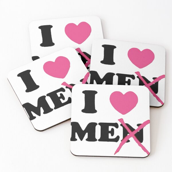 Item preview, I Love Men Funny Feminist Typography Design designed and sold by yuennbunn.