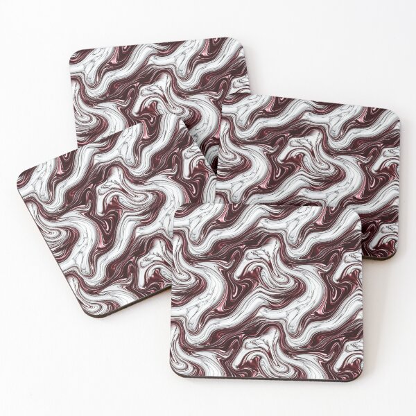 Item preview, White Marble & Maroon designed and sold by FunFitsFactory.