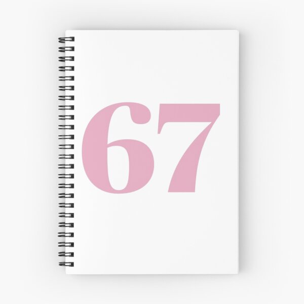 Item preview, Cute Pink Number 67 Aesthetic Typography designed and sold by yuennbunn.