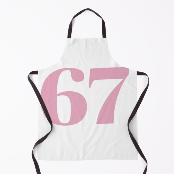 Item preview, Cute Pink Number 67 Aesthetic Typography designed and sold by yuennbunn.