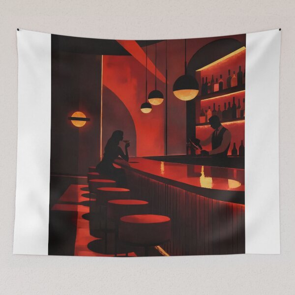 Item preview, Red Bar Scene designed and sold by abebaadonay.