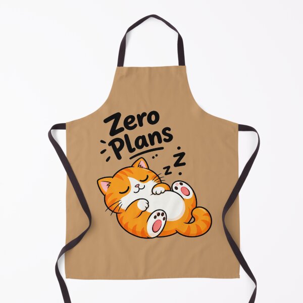 Item preview, Zero Plans – Diseño divertido de un gato naranja perezoso designed and sold by Vayro cartoons.