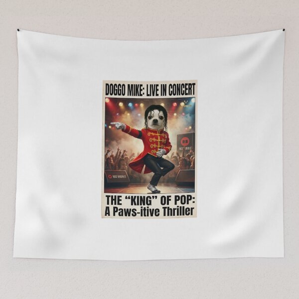 Item preview, Doggo Mike King of Pop Concert Poster & Cute Dog Art designed and sold by keygon.