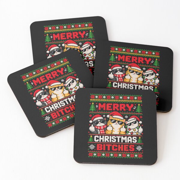 Item preview, Cat Christmas Meme, Middle Finger Cat Ugly Sweater designed and sold by graphic-genie.