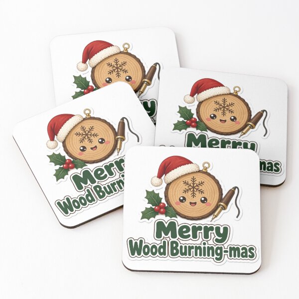 Item preview, Wood Burning Christmas Merry Wood Burning-mas Gift designed and sold by Soft Merch.