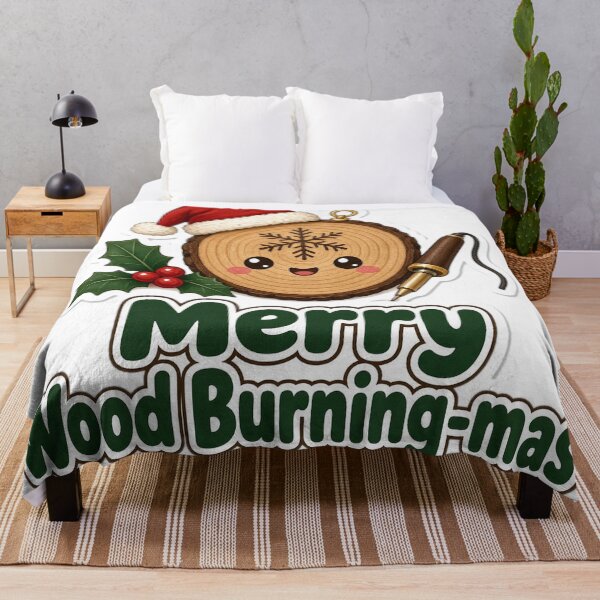 Item preview, Wood Burning Christmas Merry Wood Burning-mas Gift designed and sold by Soft Merch.