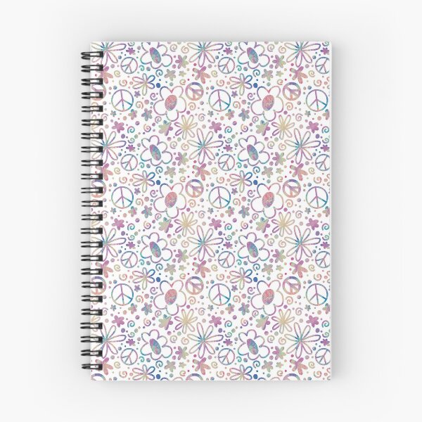 Item preview, Mixed Florals Peace Swirl- Rainbow designed and sold by Sunny_Mailbox.