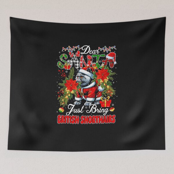Item preview, Just Bring British Shorthairs Christmas Flowers designed and sold by FrankIsabel.