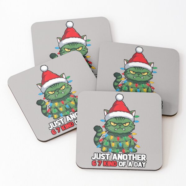 Item preview, Bad Cat Christmas Lights Bah Humbug 6 7 Meme Gen Z Xmas designed and sold by mjohnson9.